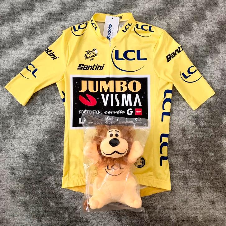 Tour de France 2023 Jumbo-Visma Yellow Jersey + Lion, Sport en Fitness, Wielrennen, Nieuw, Kleding, Ophalen of Verzenden