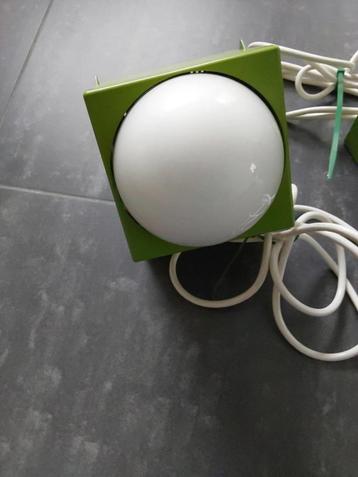 2 vintage green LITA kubus armaturen in zeer goede staat. beschikbaar voor biedingen