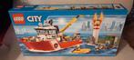 lego 60109 bateau des pompiers, Ophalen of Verzenden, Nieuw, Complete set, Lego