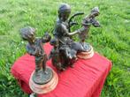 Bronzen Antieke Muzikanten Beelden, Antiquités & Art, Art | Sculptures & Bois, Enlèvement ou Envoi