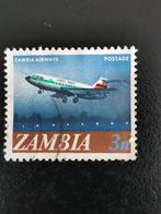 Zambia 1968 - vliegtuig Zambia Airways, Postzegels en Munten, Ophalen of Verzenden, Gestempeld, Vliegtuigen