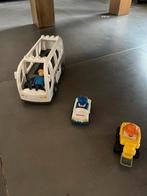 Playmobil bus met bestuurder, politie auto en graafmachine, Ophalen of Verzenden, Zo goed als nieuw