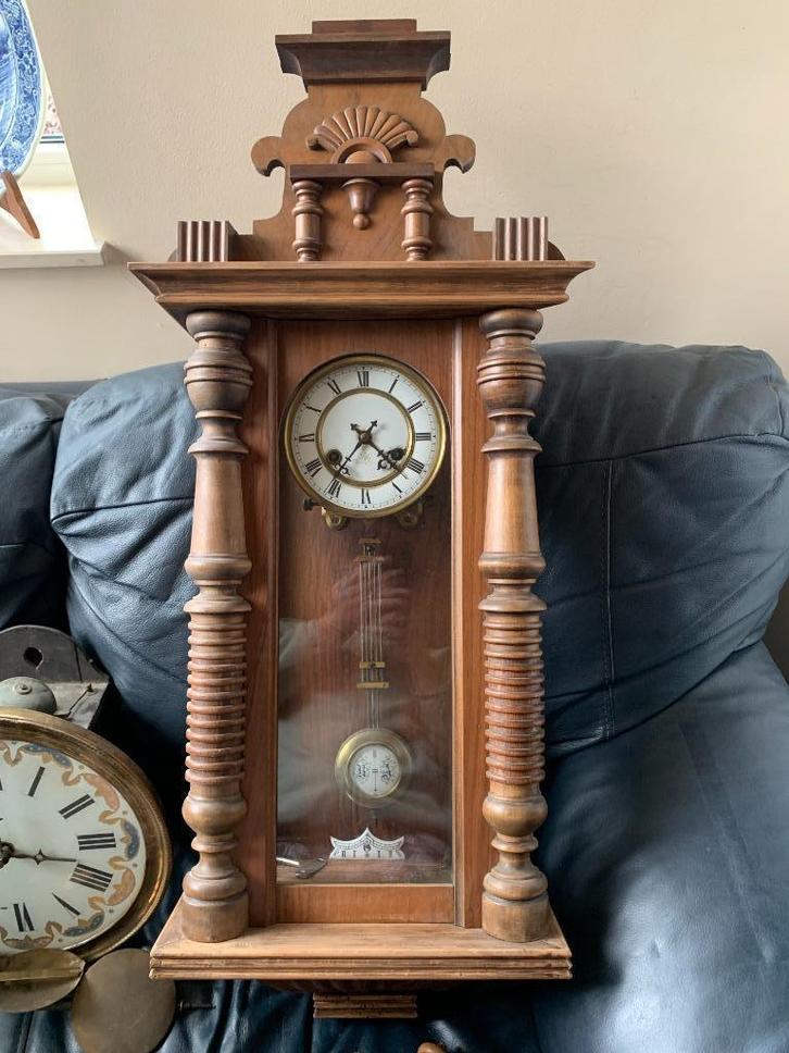 Antieke Junghans-slingerwandklok, Antiek en Kunst, Antiek | Gereedschap en Instrumenten, Ophalen