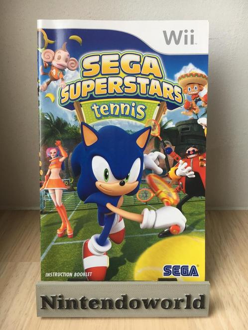 Sega Superstar Tennis (Wii) Handleiding, Games en Spelcomputers, Games | Nintendo Wii, Zo goed als nieuw, Ophalen of Verzenden