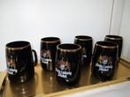 6 Koning Ludwig zwarte bierpuls met 24kr decoratie, Verzamelen, Glas en Drinkglazen, Ophalen, Nieuw, Bierglas