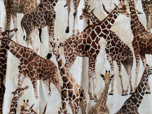 Katoentje met giraffenprint, Hobby en Vrije tijd, Stoffen en Lappen, Nieuw, Katoen, 30 tot 120 cm, Minder dan 30 cm, Bruin, Ophalen of Verzenden