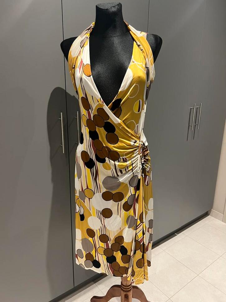 Omslagjurk maxi jurk Max Mara 36/38 nieuwstaat, Kleding | Dames, Jurken, Nieuw, Maat 36 (S), Geel, Onder de knie, Ophalen of Verzenden