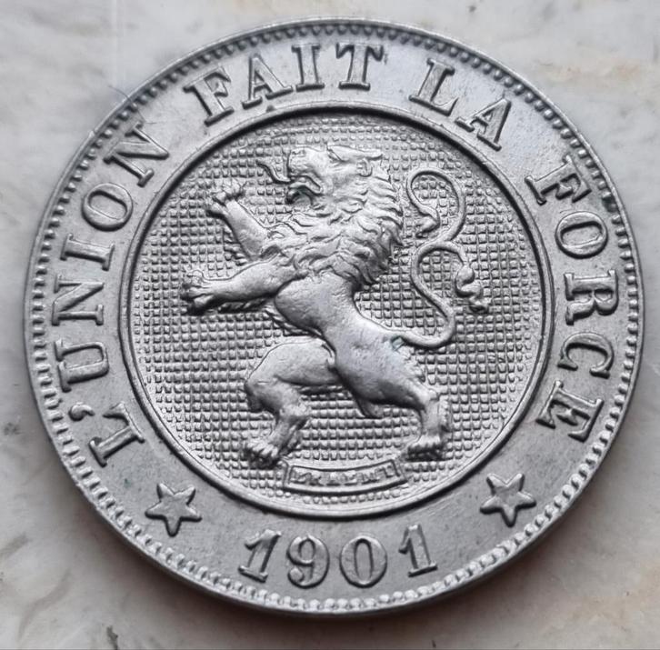 10 Cent 1901 Frans / Dubbel 1 / Kwaliteit !!, Postzegels en Munten, Munten | België, Losse munt, Overig, Ophalen of Verzenden