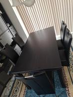 Zwarte eettafel voor 8 personen en 5 stoelen., Enlèvement, Comme neuf