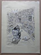 FRANK MAIEU / RETROSPECTIEVE / ZW-W ETS + GOUACHE / 53x39cm, Antiek en Kunst, Kunst | Litho's en Zeefdrukken, Ophalen of Verzenden