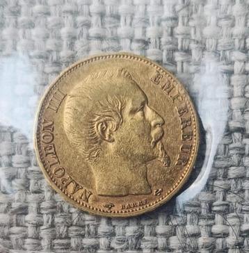 Gouden munt 20Fr. Napoléon III (1858) beschikbaar voor biedingen