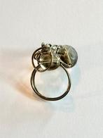 Bague perles verre de Murano grises, 18 à 19, Comme neuf, Avec cristal, Femme