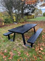 Picknicktafel Altura zwart aluminium, Tuin en Terras, Picknicktafels, Ophalen, Zo goed als nieuw, Rechthoekig, Aluminium
