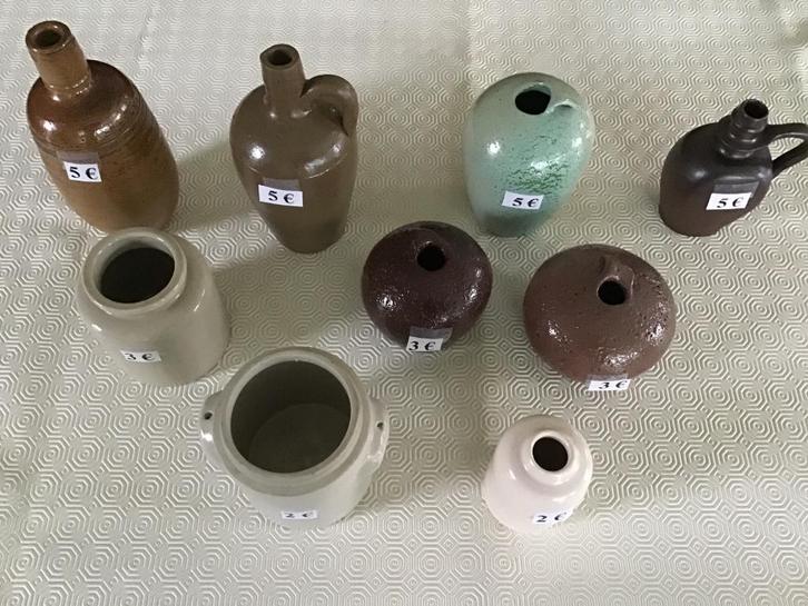 9 keramieke vazen en potten, Antiek en Kunst, Antiek | Vazen, Ophalen of Verzenden