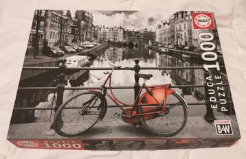 Educa coloured B&W - fiets Amsterdam - 1000 st. - volledig