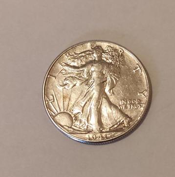 pièPièce monnaie walking liberty silver half dollar 1941 1/2