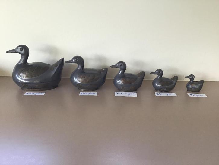5 étains (?) canards ensemble pour 24 euros, Collections, Collections Animaux, Comme neuf, Enlèvement ou Envoi