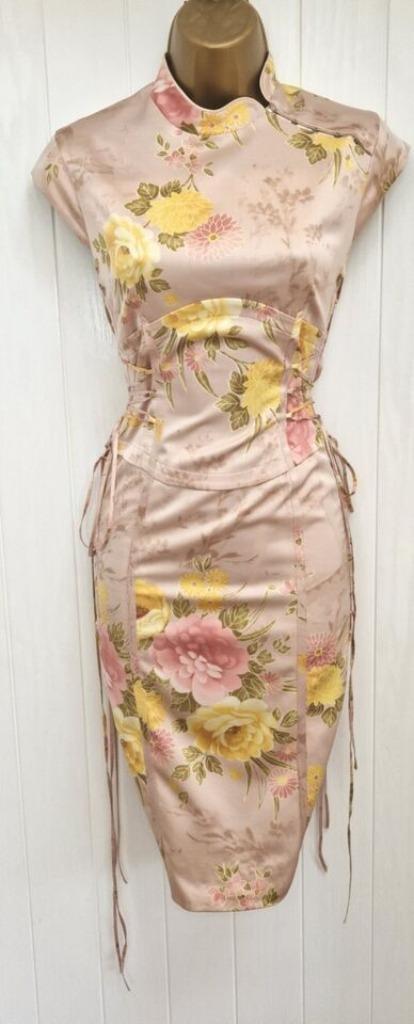 Mooie Karen Millen jurk in 100% zijde met Oosters tintje, 38, Kleding | Dames, Jurken, Zo goed als nieuw, Overige kleuren, Verzenden