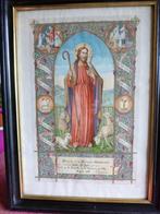 antiek eerste communie certificaat uit 1908, Ophalen of Verzenden