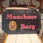 Oude kartonnen reclame van MUNCHNER BURG UNION JUMET., Verzamelen, Merken en Reclamevoorwerpen, Ophalen of Verzenden, Gebruikt