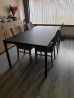 Zwarte eettafel, Ophalen, 200 cm of meer, 50 tot 100 cm, Zo goed als nieuw