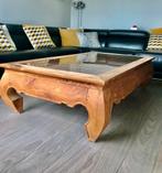 Salontafel, Huis en Inrichting, Ophalen, Zo goed als nieuw, Rechthoekig, Glas
