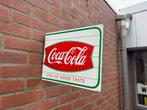 Oud Coca Cola reclamebord uithanger, Ophalen of Verzenden, Gebruikt, Reclamebord