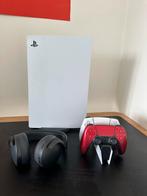 Ps5 (digital) 1tb + 2 controllers + headset + oplaadstation, Ophalen, Zo goed als nieuw