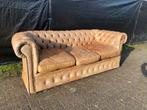Prachtige oude Chesterfield zetel handwash cognac, Antiek en Kunst, Ophalen of Verzenden