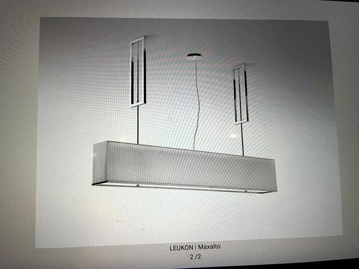 Maxalto rectangular suspension design lamp, Huis en Inrichting, Lampen | Hanglampen, Zo goed als nieuw, 75 cm of meer, Glas, Kunststof