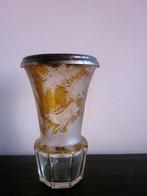 RARE !! Vase Bohême cynégétique Chasse argent Milieu XIXème, Ophalen of Verzenden