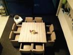 Tafel met 8 zeteltjes, Ophalen, Gebruikt, Vierkant, Vijf personen of meer