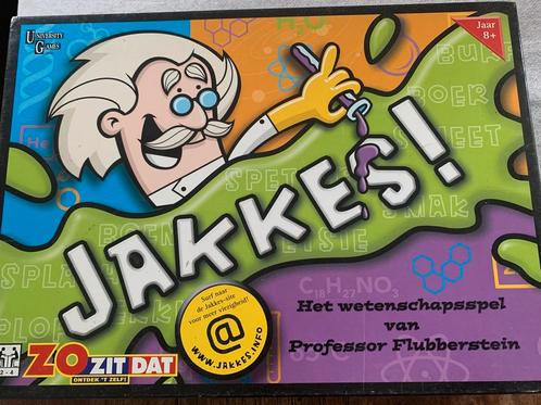 Jakkes, het wetenschapsspel van professor Flubberstein, Hobby en Vrije tijd, Gezelschapsspellen | Bordspellen, Zo goed als nieuw