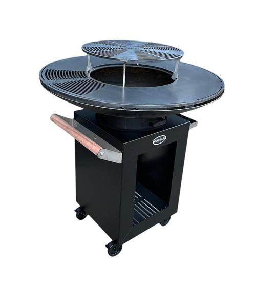 Barbecue Plancha Matzwart 100cm diameter, Tuin en Terras, Houtskoolbarbecues, Nieuw, Met accessoires, Ophalen of Verzenden