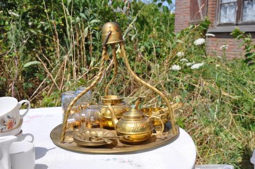 service a thé marocain en cuivre et verre, Antiquités & Art, Antiquités | Services (vaisselle) complet, Enlèvement ou Envoi