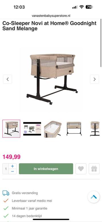 Co sleeper NOVI anti reflux stand beschikbaar voor biedingen