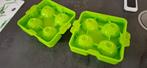 Ijsblokjesvorm 4 ballen groen met diameter 5,5 cm (2 stuks), Enlèvement ou Envoi, Comme neuf