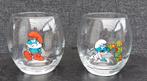 Smurf glazen, 2 stuks, Ophalen, Zo goed als nieuw, Gebruiksvoorwerp