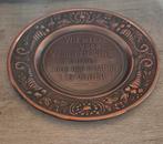 Vintage koper bord met huiselijke tekst, Antiek en Kunst, Antiek | Wandborden en Tegels, Ophalen