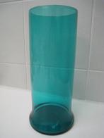 Blauwe vaas, doorschijnend glas, hoogte 24 cm, Huis en Inrichting, Woonaccessoires | Vazen, Glas, Ophalen of Verzenden