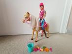 Barbie en knuffel Tawny paard, Comme neuf, Enlèvement, Barbie