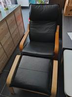 Poang zetel met Voetbank van Ikea., Huis en Inrichting, Ophalen, Zo goed als nieuw, Hout