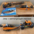 LEGO CITY Jeep met aanhangwagen en boot 60085, Ophalen, Zo goed als nieuw, Lego