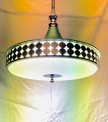GROENE 60’s SPACE AGE “UFO” HANGLAMP (Zie Beschrijving) beschikbaar voor biedingen
