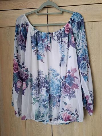 Blouse met lange mouwen gebloemd maat 44