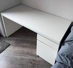 Ikea bureau model Malm wit, Huis en Inrichting, Ophalen, Zo goed als nieuw, Bureau