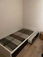 Eenpersoonsbed met opberglades, dit weekend op te halen!, Huis en Inrichting, Slaapkamer | Bedden, Ophalen, Wit