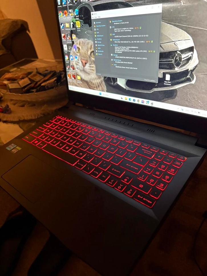 Msi katana gf 66, Informatique & Logiciels, Ordinateurs portables Windows, Comme neuf, 15 pouces, SSD, Qwerty, Avec carte vidéo