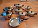 7-delig kookpotten + 1 braadpan van Wilinox, Huis en Inrichting, Keuken | Potten en Pannen, Ophalen, Gebruikt, Inox, Keramische plaat