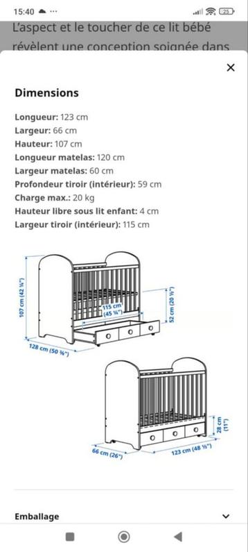 Lit évolutif bébé  beschikbaar voor biedingen